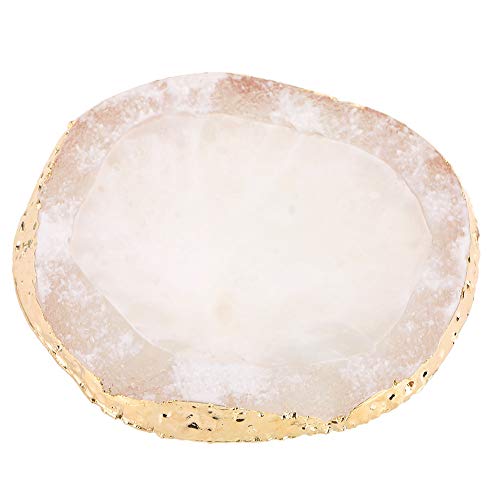 Premium Resin Nail Art Palette - Golden Edge Mixing Dish for Nail Painting, DIY Manicure & Makeup - Perfect for Nail Artists, Salon Professionals & Home Use