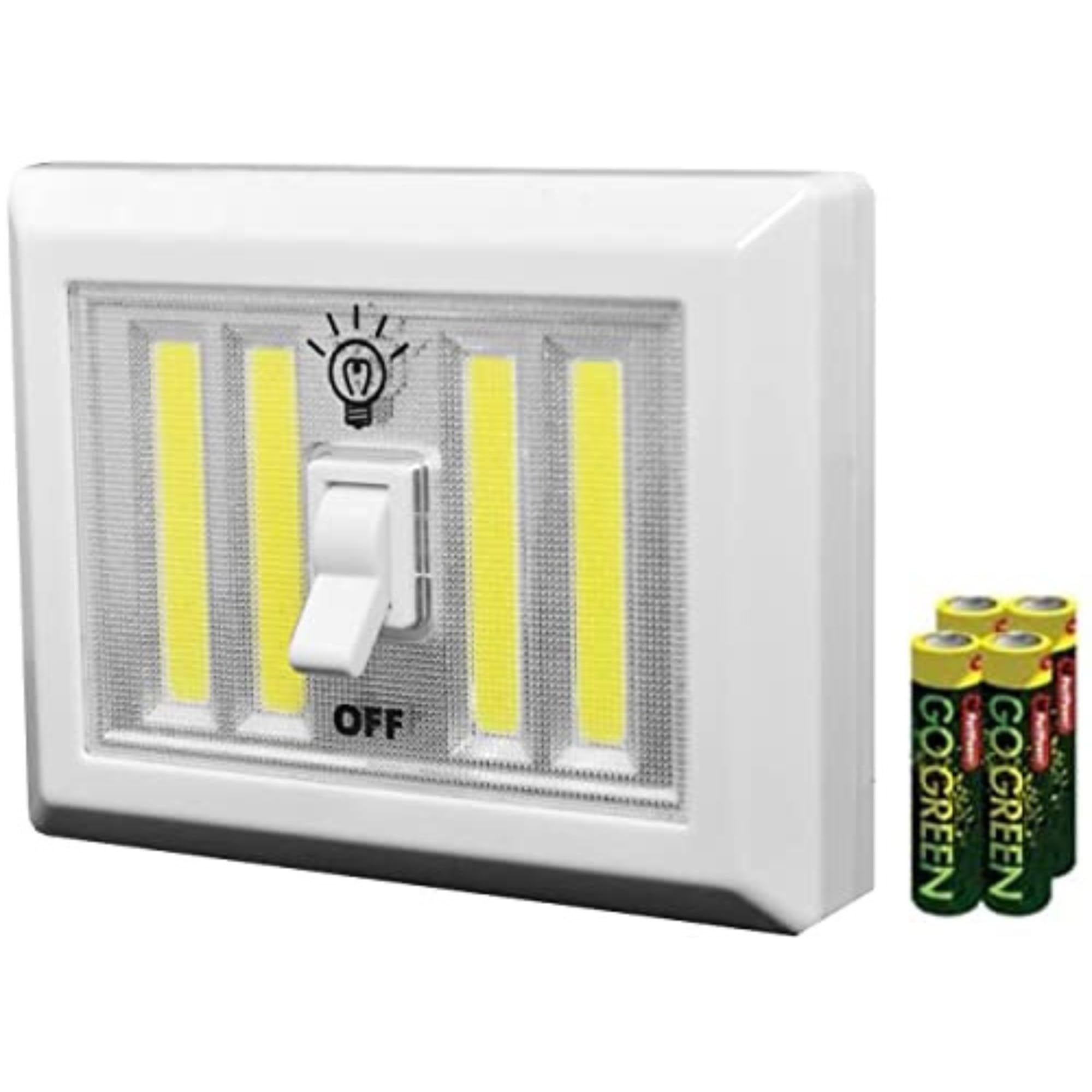 JOEY'Z LiteSaver XL 400 Lumen Portable Stick-On Magnetic LED Light - Night Light for Bedroom, Closet, Under Cabinet & Emergency Use - Battery Powered COB Lighting - Ideal for Power Outages, Stairs, Hallways & Dark Spaces