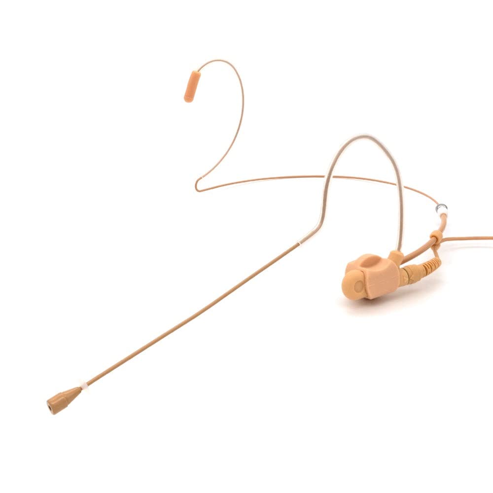 THOR AV Hammer SE-9 Headset Microphone - HIROSE4 Connector | Compatible with Audio-Technica (Excluding AT32xx Series) | Professional Broadcast & Studio Recording | Tan Color | Perfect for Podcasting, Live Streaming & Voiceovers