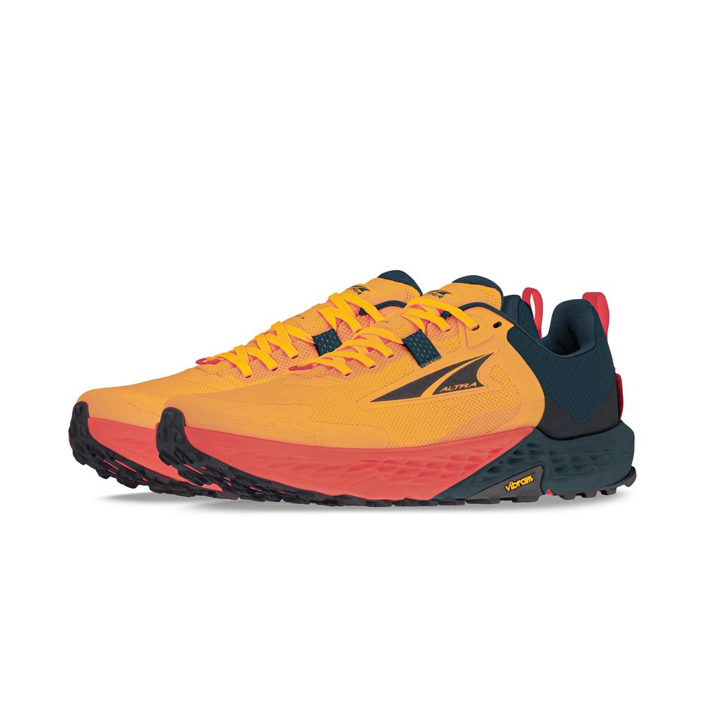 Vibrant Orange & Teal M Timp 5 Running Shoes - Lightweight & Durable for Trail Running, Hiking & Outdoor Adventures