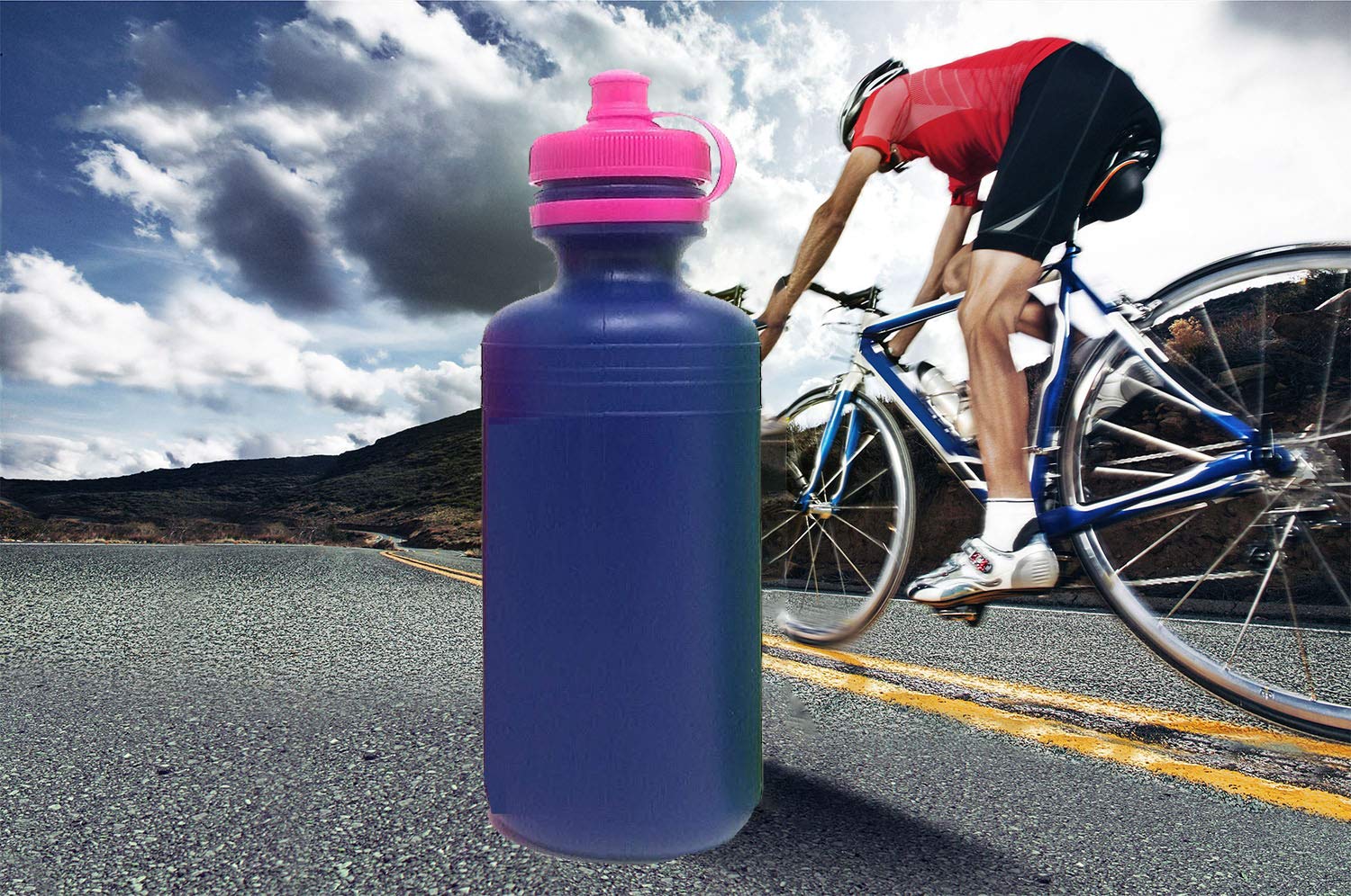144 Neon Water Sports Bottles for Bikes & Outdoor Activities | Bulk Pack of 7.5-inch Hydration Bottles with Wrist Strap | Summer Beach, Pool, Hiking & Sports Accessory | Holds 18oz Drinks for Kids & Adults (144 Pack)