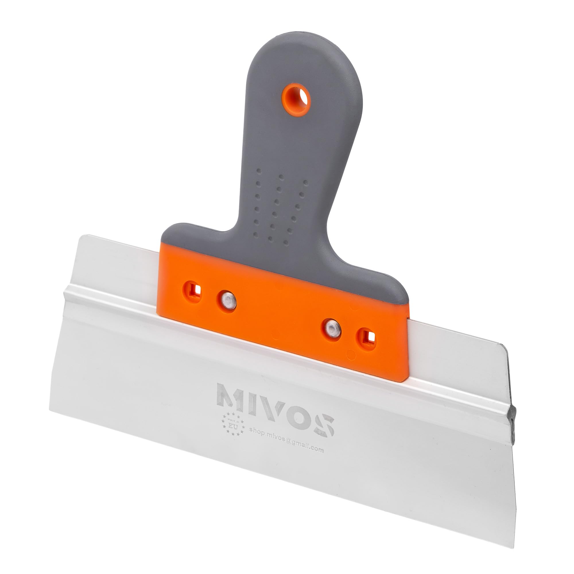 Professional 250mm Stainless Steel Plastering Trowel - Soft Grip Handle for Smooth Application - Wide 10-Inch Drywall Knife - Perfect for Plastering, Drywall, and Coating Projects - Ideal for DIY Home Renovation and Professional Construction Work