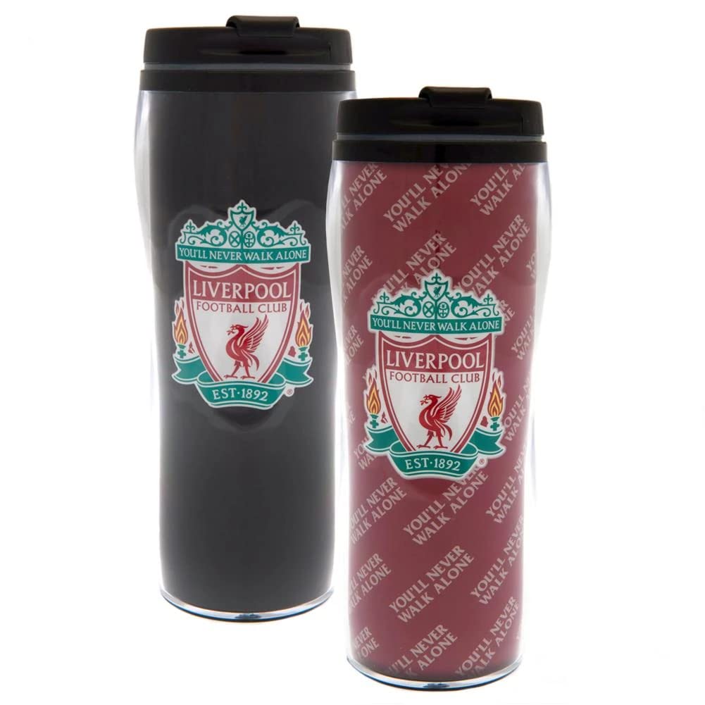 Liverpool FC Heat Changing Travel Mug - 16oz Insulated Coffee Cup with Color Changing Design (Black/Red) - Perfect for Soccer Fans, Office Use & Travel