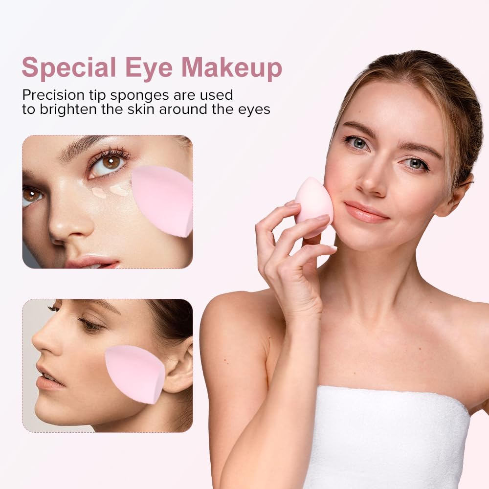 **3-Piece Latex-Free Makeup Sponge Set for Flawless Foundation Blending – Multi-Colored Beauty Blenders for Liquid & Cream Makeup (Perfect for Everyday Use & Professional Makeup Application)**