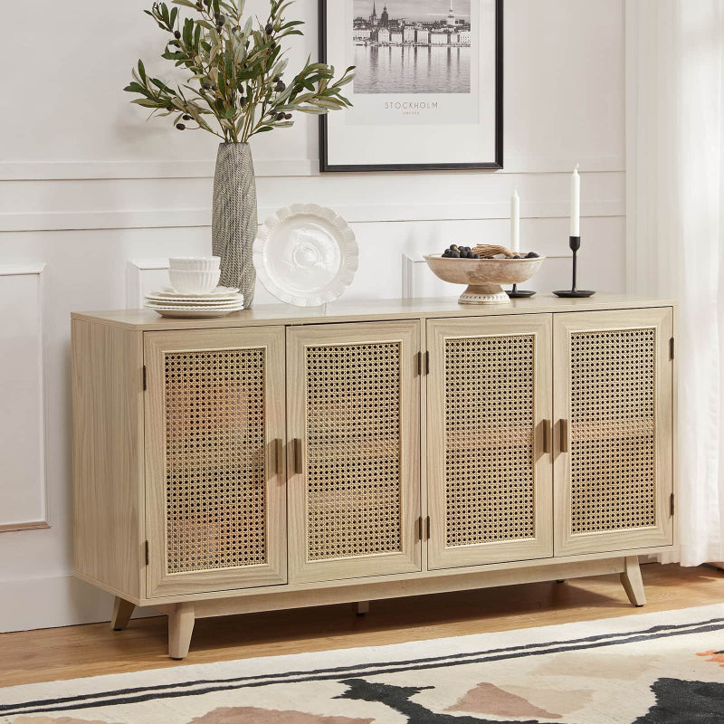 65 Inch TV Stand Console Table with Storage - Modern Entertainment Center for Living Room, Bedroom & Home Theater