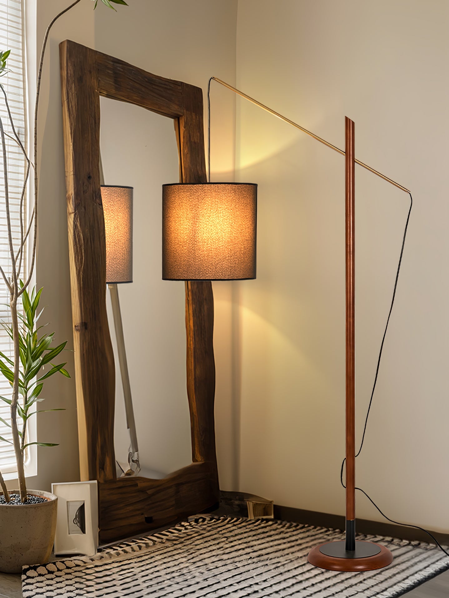 Modern Archer Floor Lamp - Adjustable Height LED Standing Light for Living Room, Bedroom & Office - Warm White & Cool White Light Modes - Perfect for Reading, Working & Relaxing