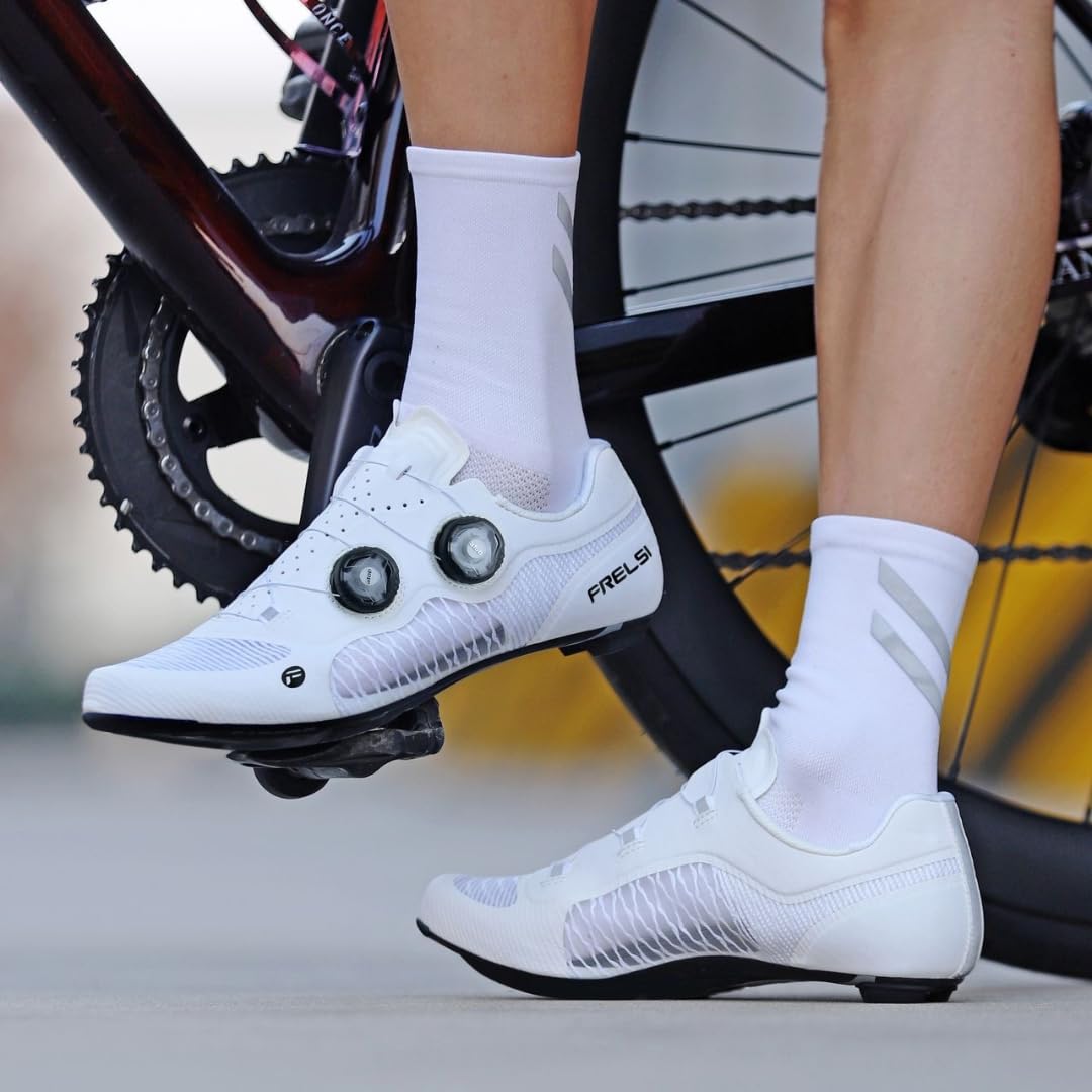 Frelsi Pro Carbon Road Cycling Shoes - Lightweight & Stiff for Racing & Training - Perfect for Road Bikes, Triathlons & Indoor Cycling