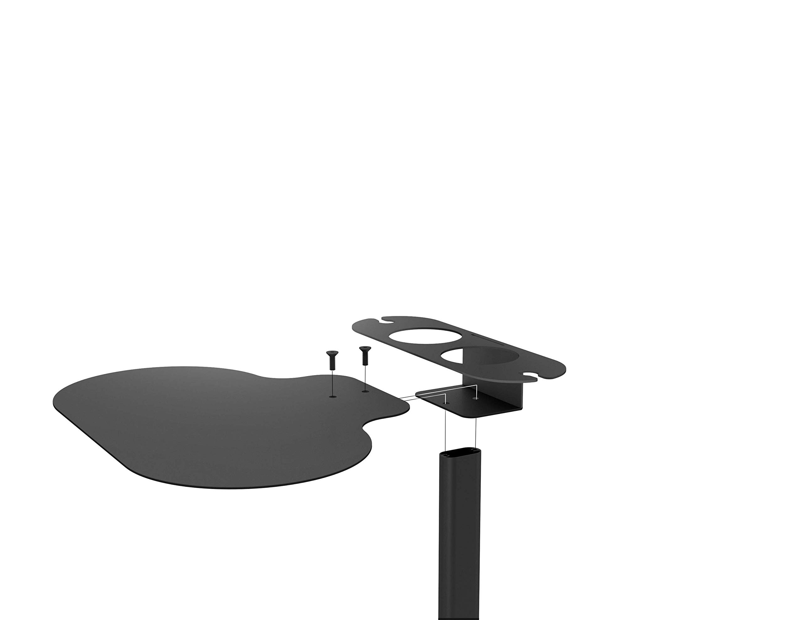 Ultimate Side Table with Drink Holders - Portable SideBAR End Table for Living Room, Patio, or Bedroom - Sturdy Black Accent Table for Drinks, Books & Decor