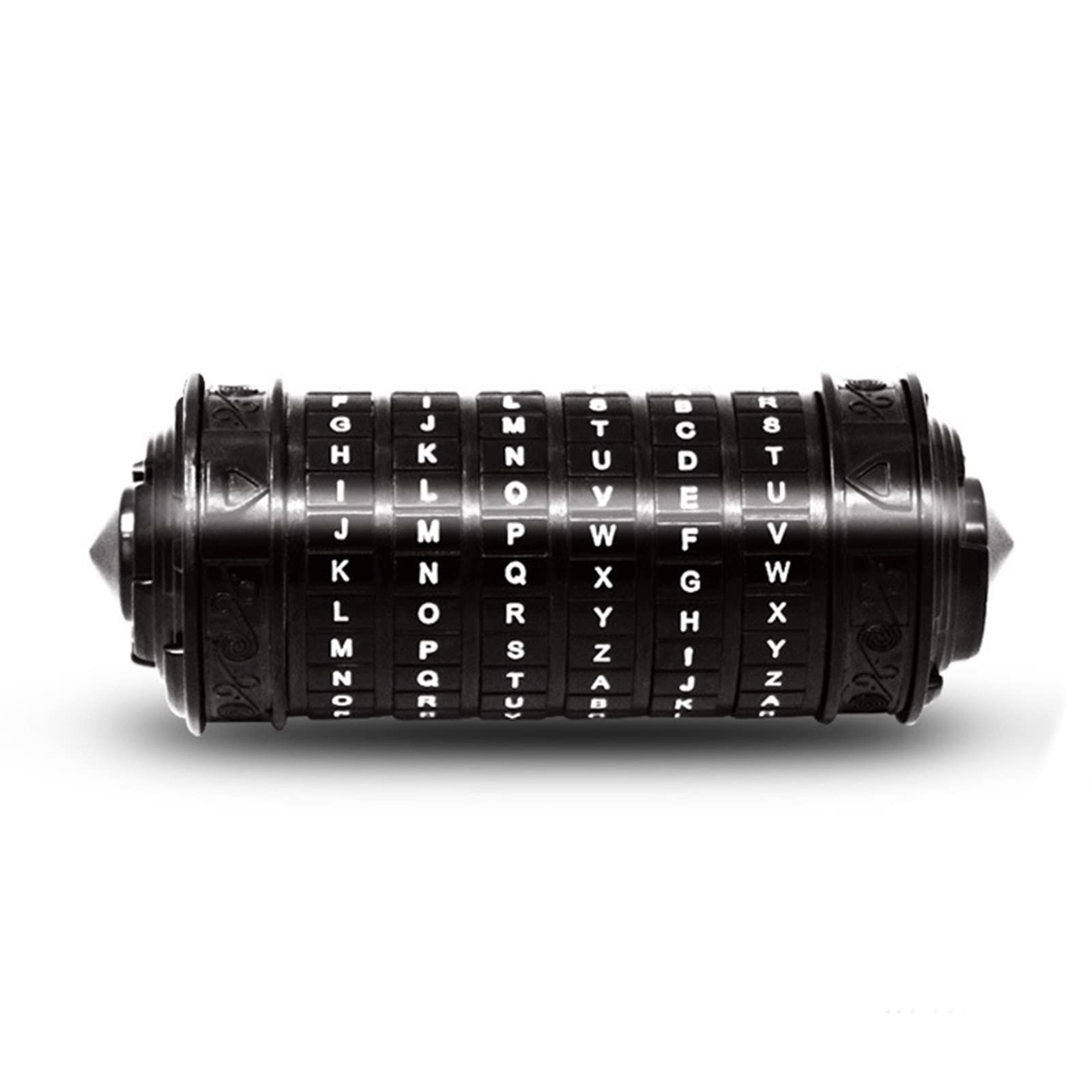 Da Vinci Code Cryptex Lock Puzzle Box - Secure Password Barrel Lock for Anniversary, Valentine's Day & Romantic Birthday Gifts (Black) | Perfect for Treasure Hunts, Escape Rooms & Cryptography Enthusiasts
