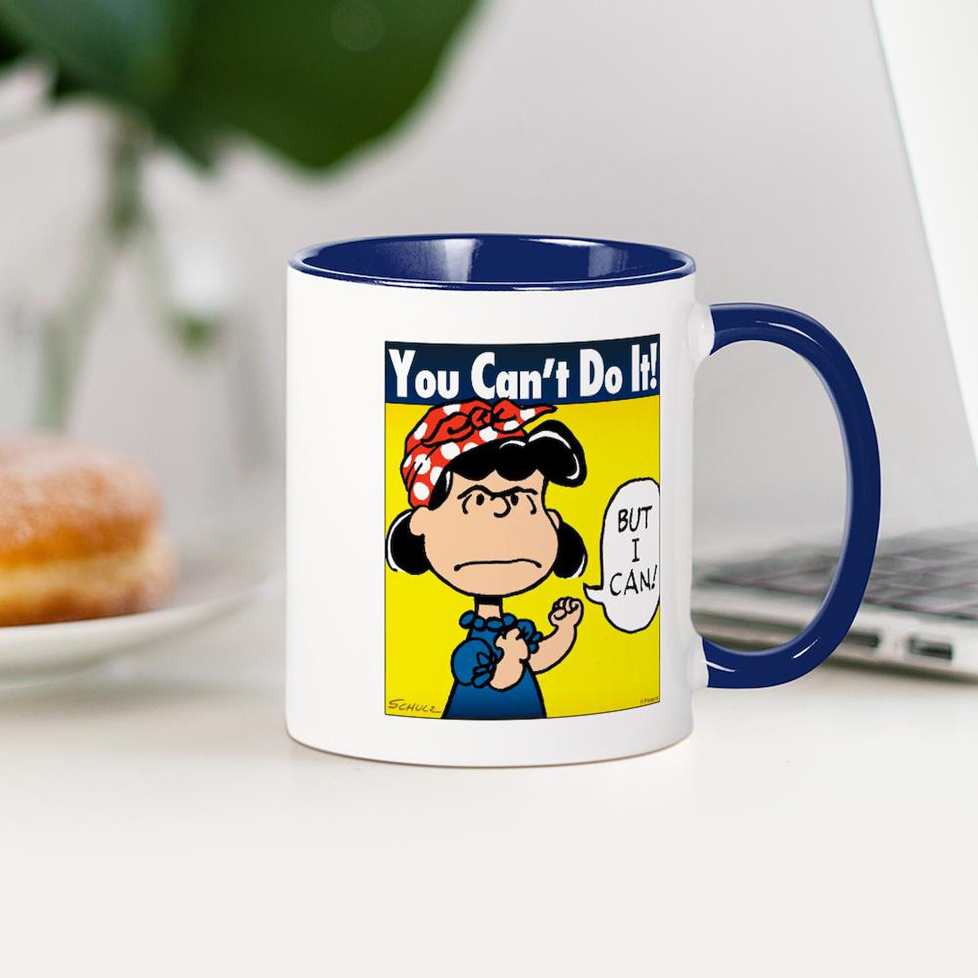 Lucy The Riveter 11 oz (325 ml) Ceramic Coffee Mug - Vintage Inspired Women Empowerment Gift for Office, Home & Daily Use