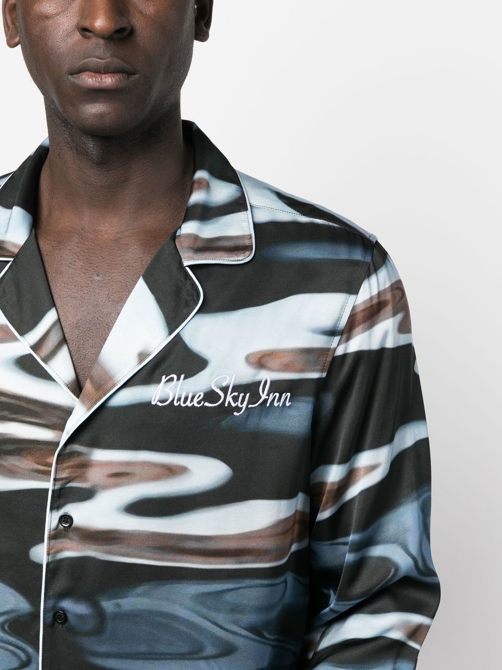 BLUE SKY INN Clear Blue Shirts for Men - Casual Comfort Wear for Everyday Outings & Travel