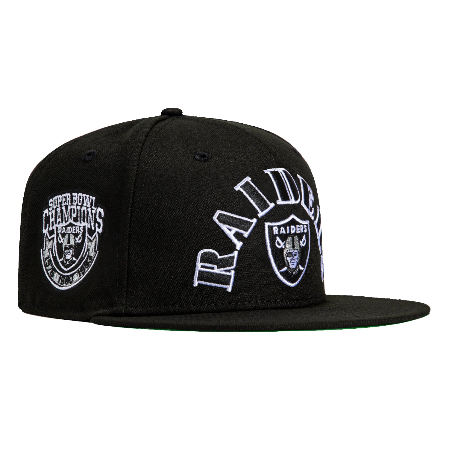 New Era 59Fifty Las Vegas Raiders 3X Super Bowl Champions Patch Snapback Hat - Black | Official NFL Licensed Cap for Football Fans & Sports Enthusiasts | Perfect for Game Day, Tailgating & Casual Wear