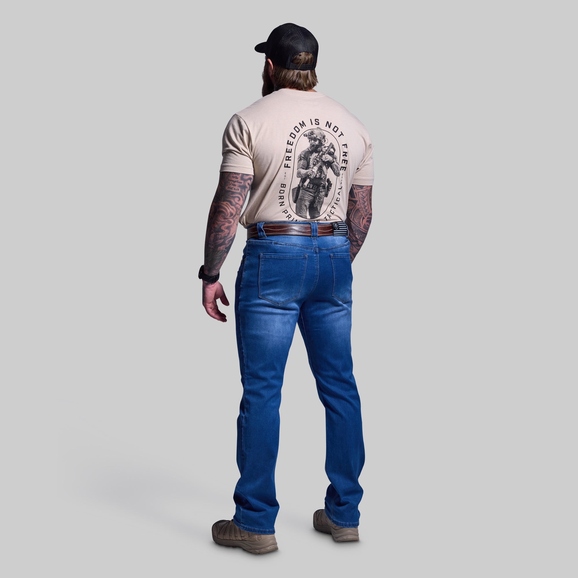 FLEX Recon Boot Cut Jeans for Men - Dark Wash Denim Pants, Comfortable & Durable Work Jeans - Perfect for Casual Wear, Outdoor Activities and Work