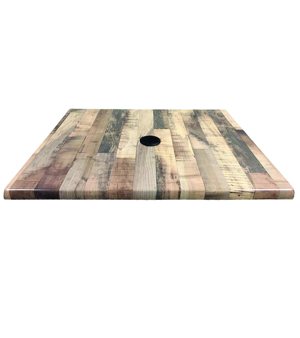 Holland Bar Stool Co. 30x30 Inch Rustic All-Weather EnduroTop Table with Umbrella Hole - Perfect for Patio, Deck, Backyard & Outdoor Dining