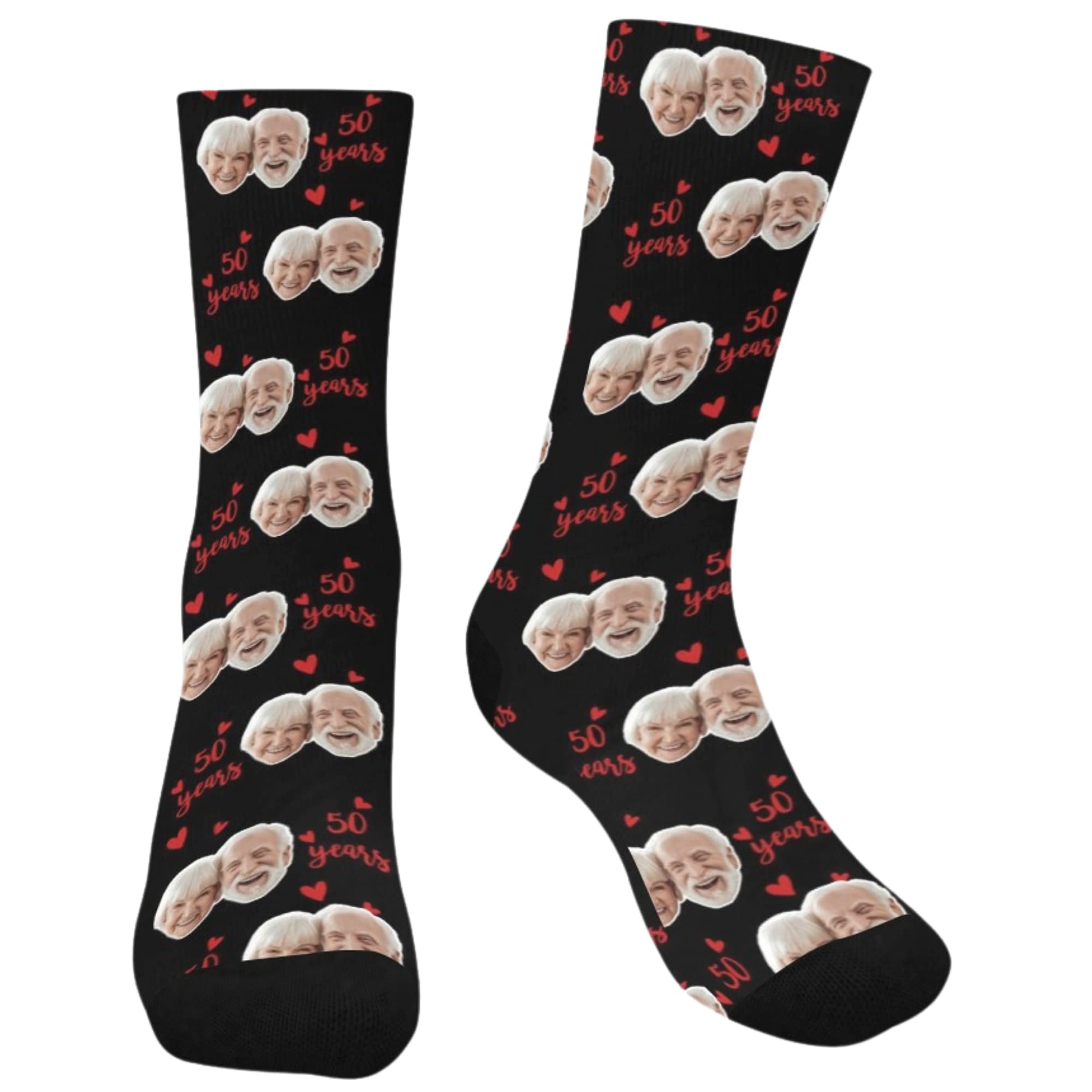 Custom Photo Face Crew Socks - Personalized Birthday Gifts for Men & Women | Funny Unisex Socks with Printed Pictures | Great for Parties, Anniversaries & Unique Presents