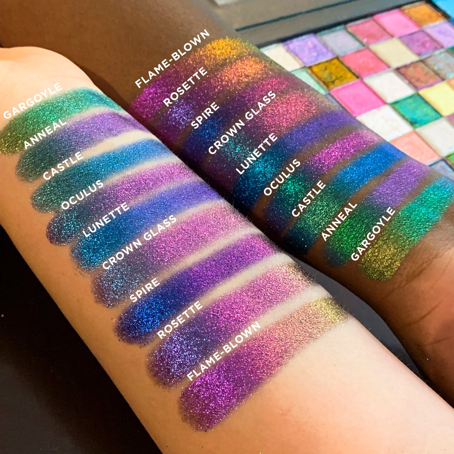 Castle | Multichrome Jewel-Toned Eyeshadow Palette - Perfect for Party, Night Out & Special Occasion Makeup