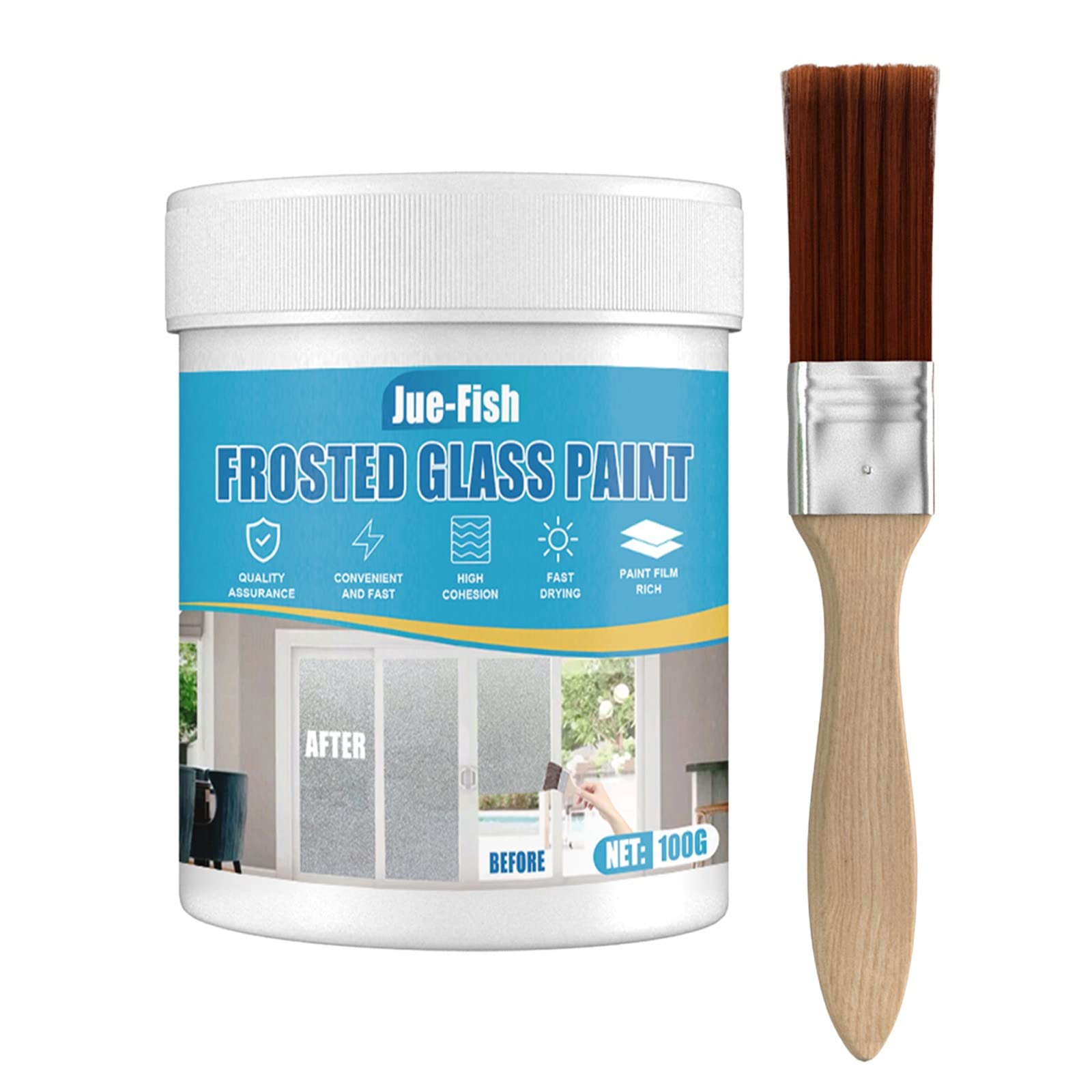 Frosted Glass Paint for Doors & Windows - DIY Privacy Window Film, Hazy Glass Coating for AC Coil & Indoor Use - Perfect for Bathrooms, Offices, and Home Decor