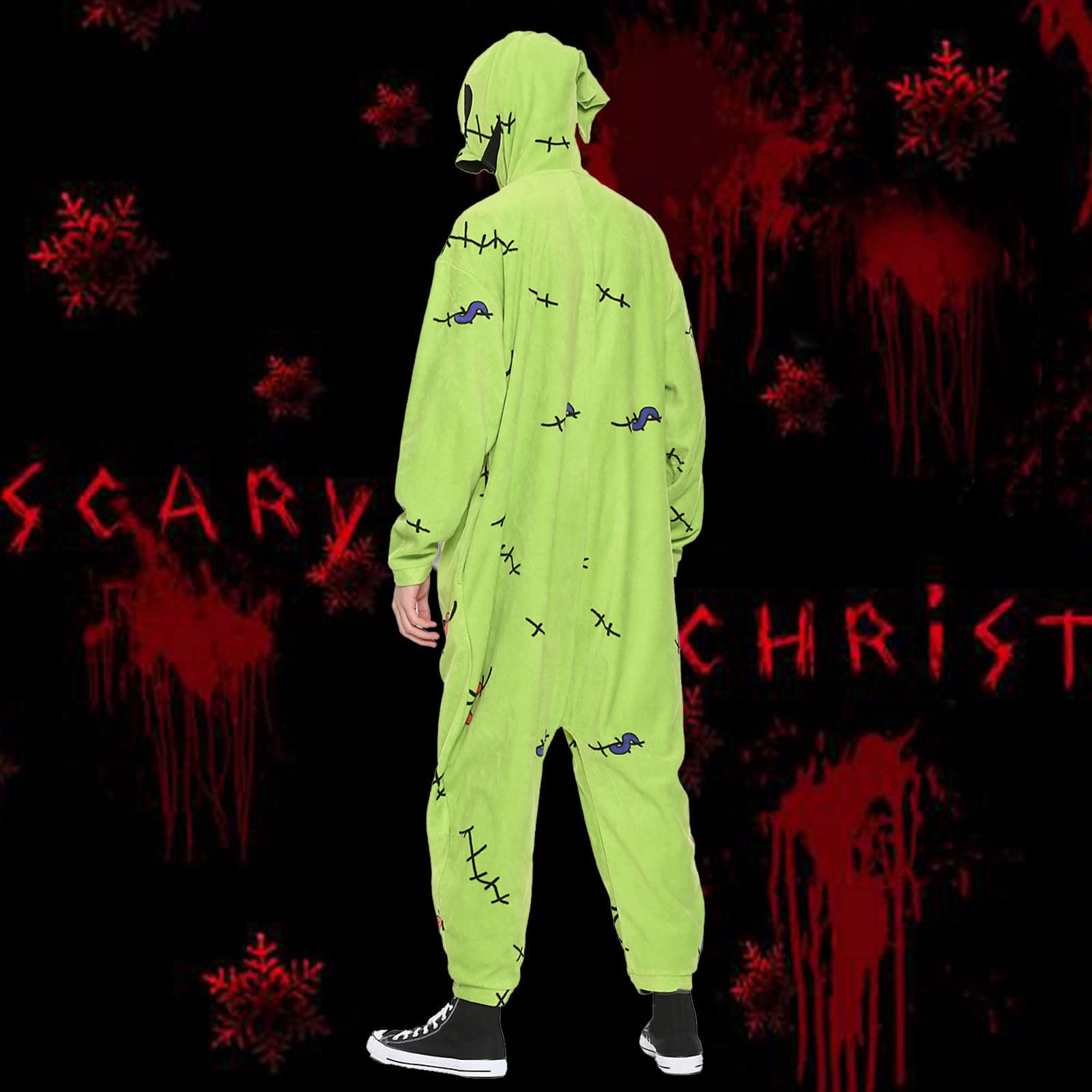 Funny Christmas Pajamas for Men & Women - Bug Print Zipper Hooded PJS Set | Holiday Sleepwear, Family Matching Outfits, Xmas Party Costume, Cozy Winter Lounge Wear