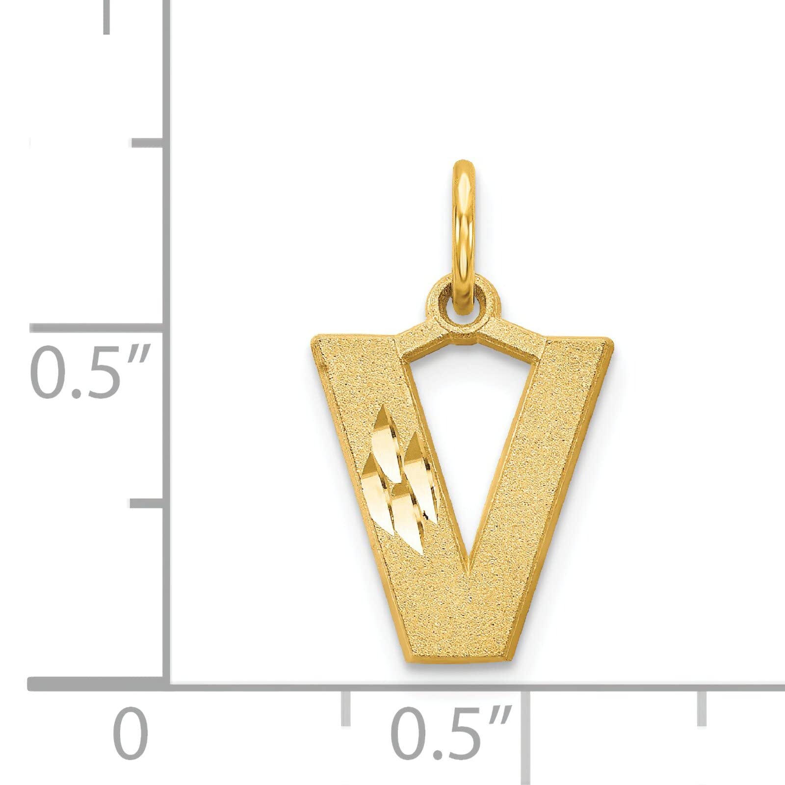 FindingKing 14K Gold Initial V Charm Necklace - Personalized Letter Pendant for Women - Perfect for Birthdays, Anniversaries & Everyday Elegance