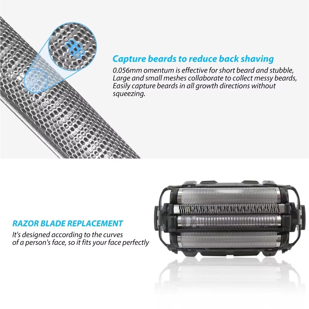 BLUE ELF WES9165PC Replacement Outer Foil for ESLA93K Electric Shaver - Compatible with BLUE ELF Shavers - Perfect for Men's Grooming & Travel Shaving Needs