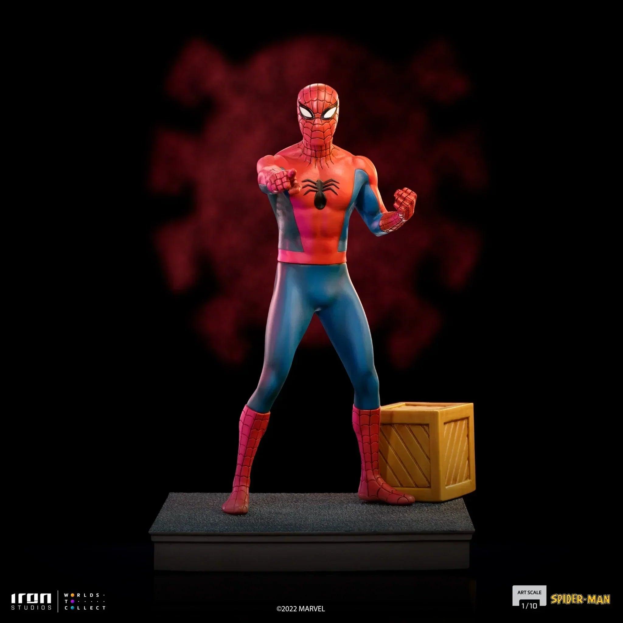 Iron Studios Spider-Man 60s Animated Series BDS Art Scale 1/10 Statue - Collectible Marvel Superhero Figure for Display & Home Decor