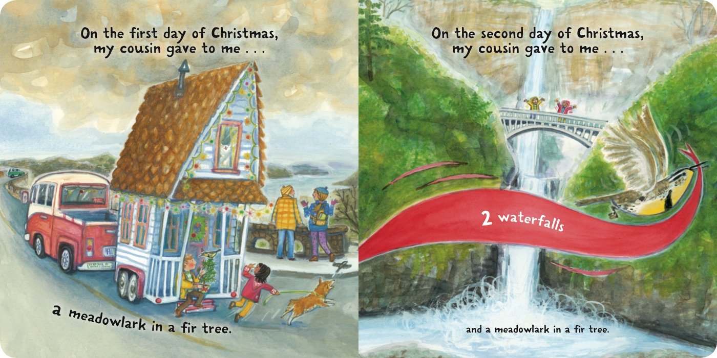 12 Days of Christmas in Oregon - Festive Holiday Book for Kids & Families | American Christmas Traditions, Gift Idea & Storytime Reading