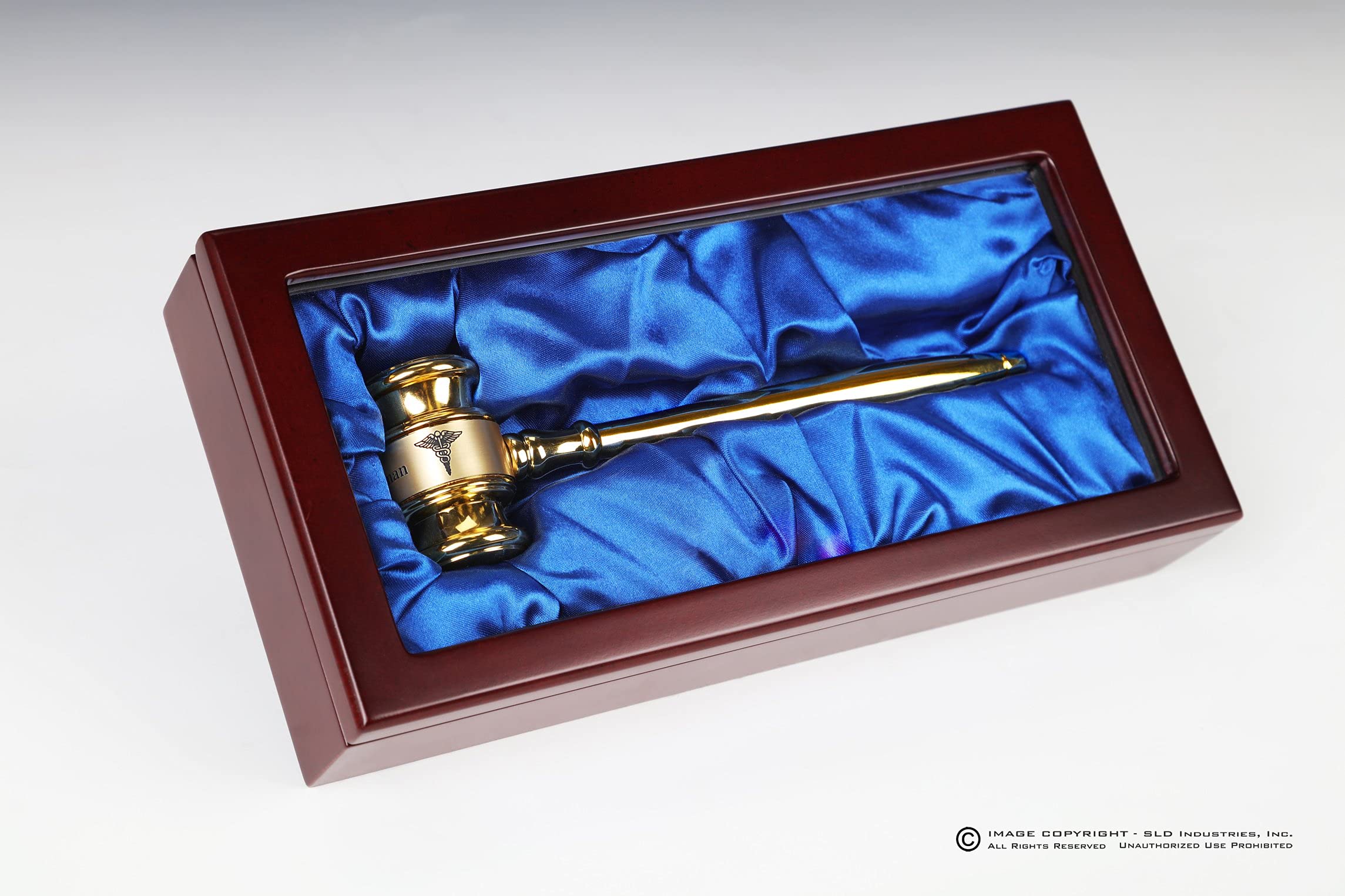 Solid Brass Gavel with Rosewood Gift Box - Custom Engraved Plate & Band - Perfect Lawyer, Judge, Mayor & City Council Gift - Ideal for Courtrooms, Ceremonies & Official Events