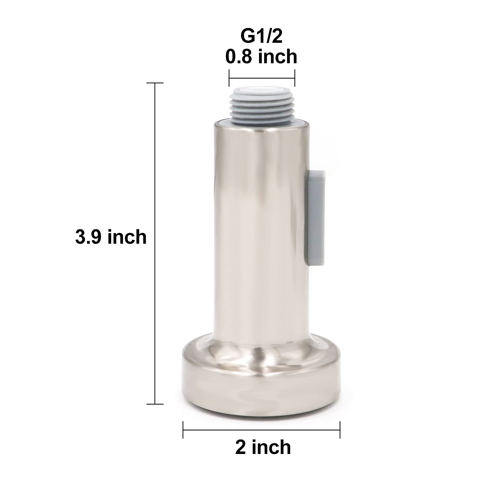 G12 Pull Down Kitchen Faucet Spray Head Replacement - 2 Function Mode Brushed Nickel Faucet Sprayer for Sink Tap Replacement | Perfect for Dishwashing & Food Prep