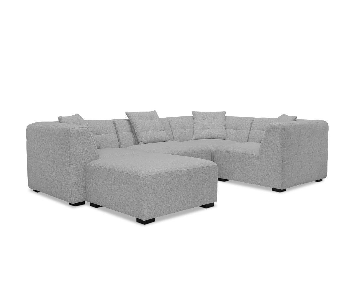 Reyes 4-Piece Modular Sectional Sofa Set - Modern L-Shaped Living Room Furniture for Small Spaces & Apartments | Perfect for Family Gatherings, Movie Nights & Home Decor