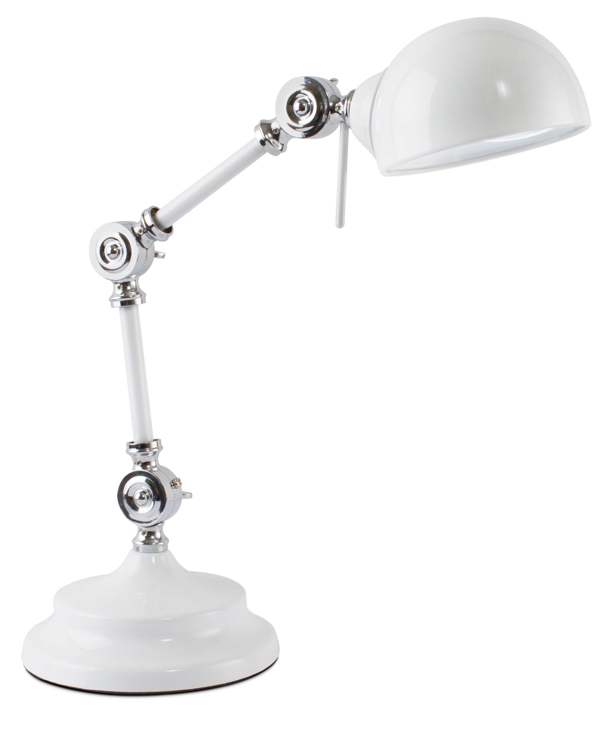 OttLite LED Parker Table Lamp - Adjustable Brightness Task Light for Reading, Crafting & Office Work | Energy Efficient Desk Lamp for Home, Workshop, Dorm Room | Perfect for Night Studying & Detailed Projects (White)