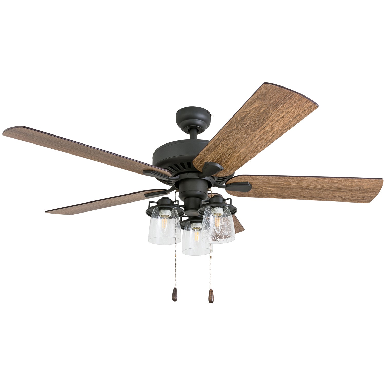 52 Inch Briarcrest Bronze Remote Control Ceiling Fan with Light Kit - Quiet Reversible Motor for Bedroom, Living Room, and Outdoor Patio