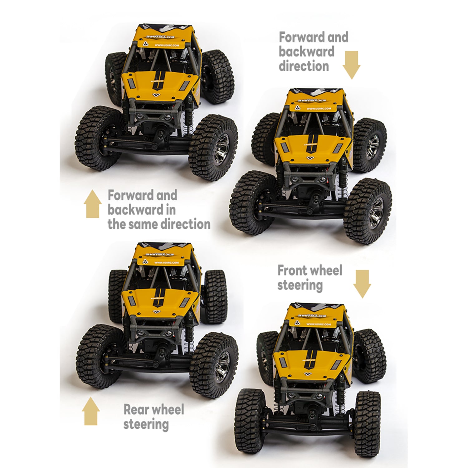 UdiRC UCX2405PRO 1/24 Scale 2.4GHz 4WD RC Rock Crawler with Brushless Motor & ESC - Ready-to-Run Off-Road Remote Control Car Toy for Adults & Kids - Perfect for Indoor Crawling, Backyard Adventures & RC Racing