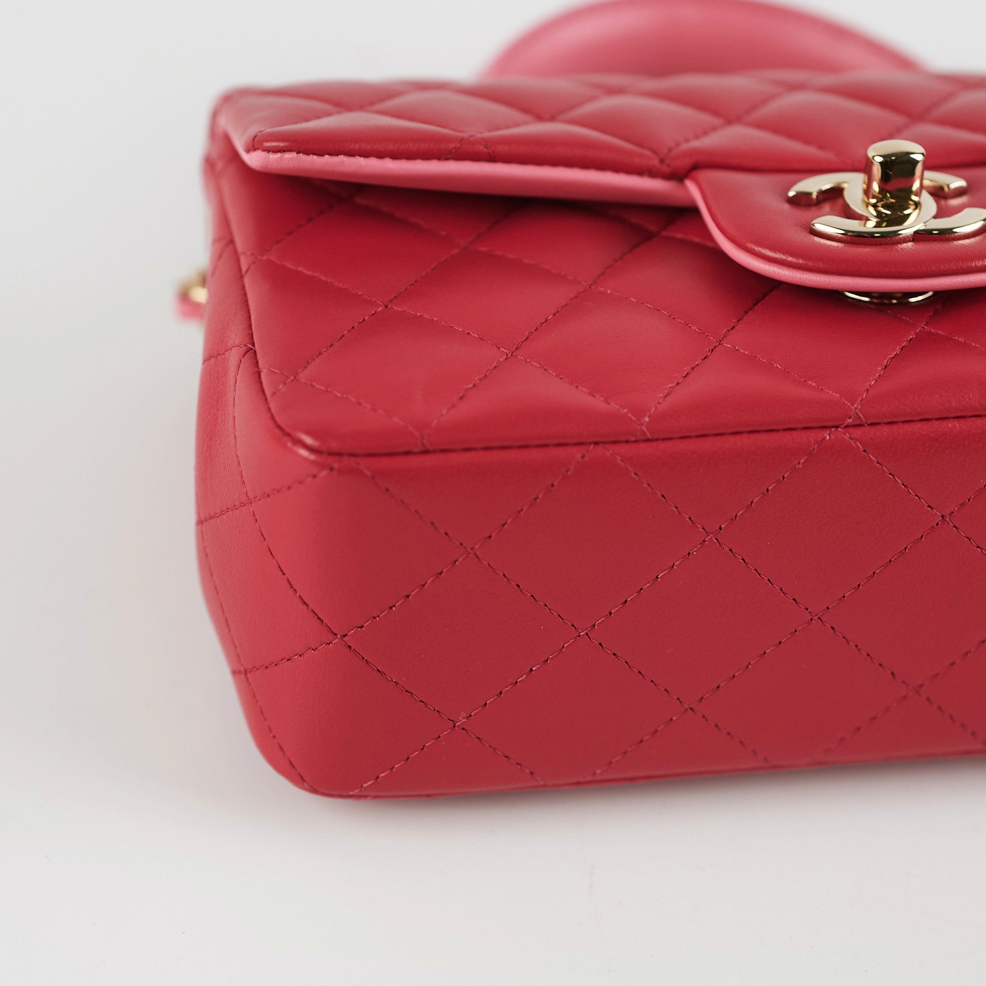 Chanel Mini Rectangular Top Handle Bag in Rose Pink with Microchip Authentication - Perfect for Date Nights, Parties & Luxury Fashion Accessories