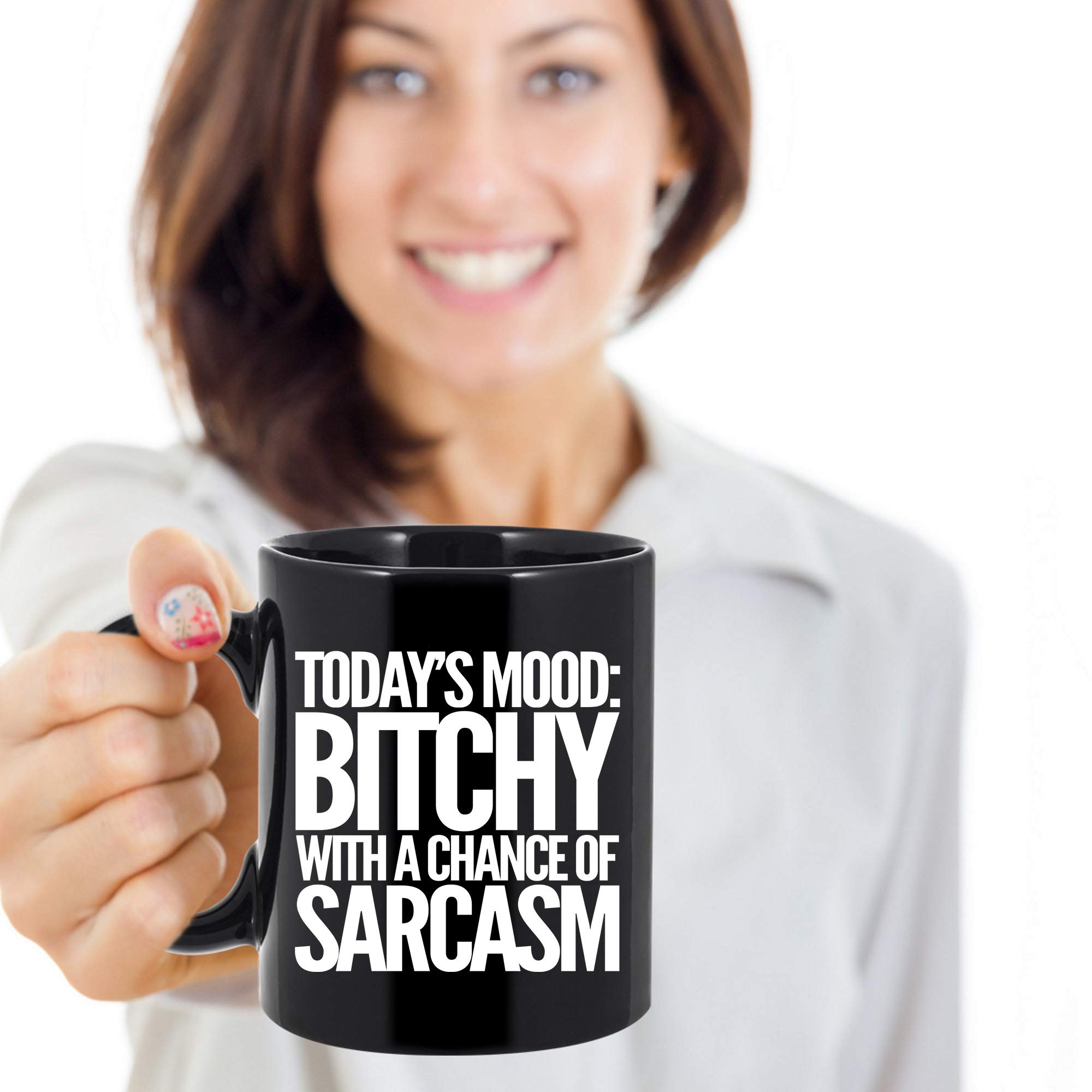 Sarcastic Coffee Mug - Funny 11oz Black Cup for Women & Men | Office & Home Use