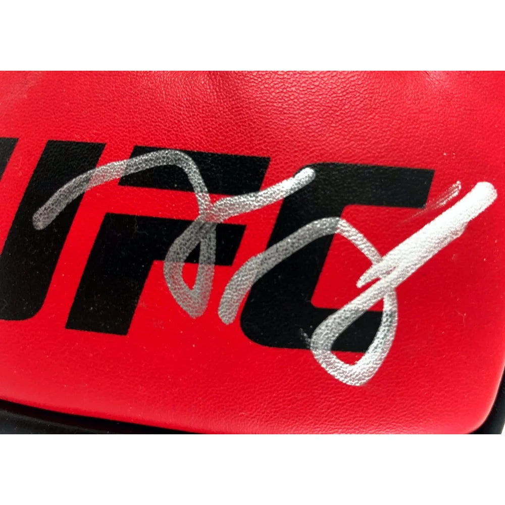 Jon Jones Signed UFC Red MMA Glove with JSA COA - Authentic Autographed Collectible for UFC Fans & Sports Memorabilia Enthusiasts - Perfect for Display, Gifting, and Investment