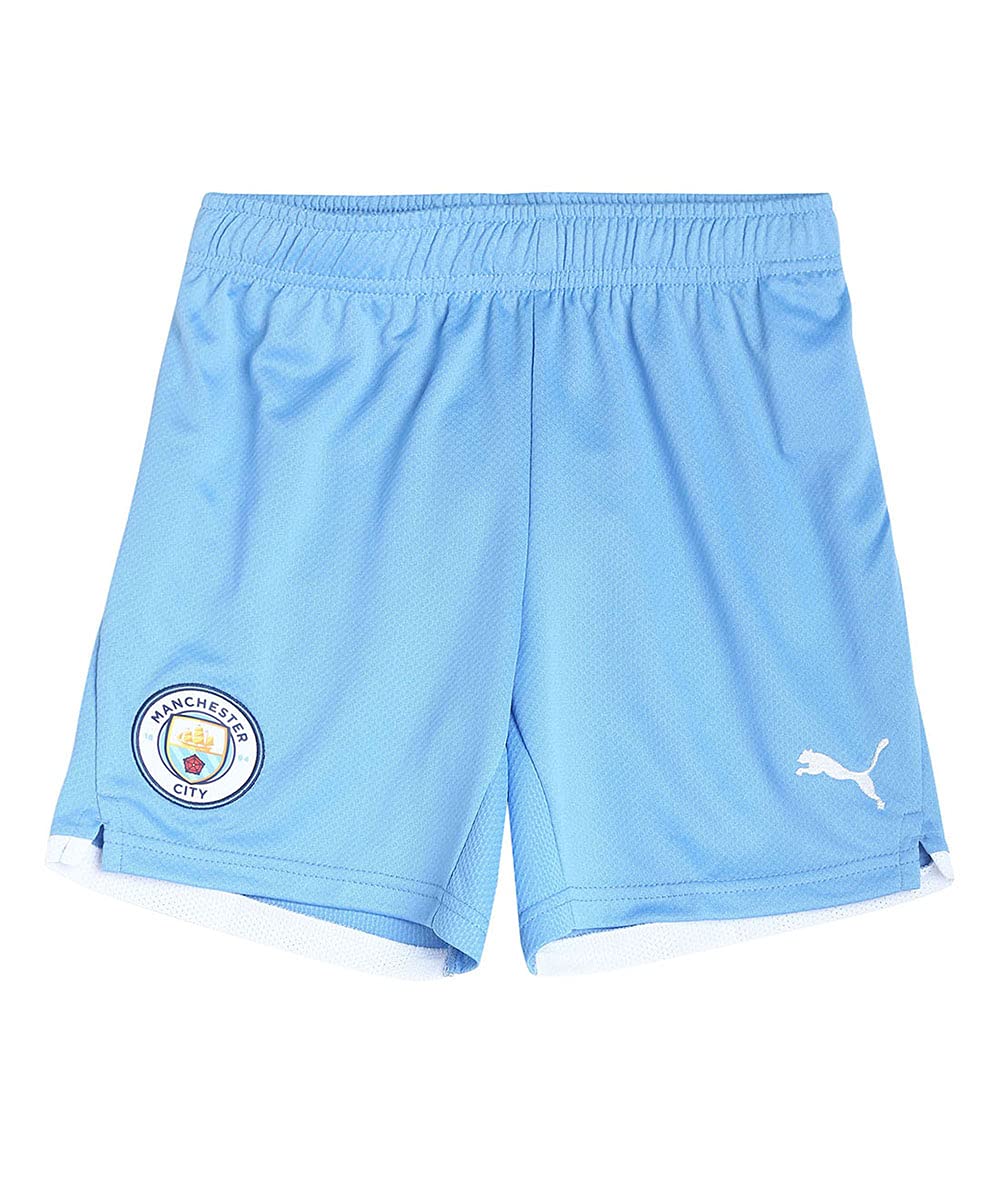 PUMA Unisex Kids MCFC Shorts - Manchester City FC Replica Junior Soccer Shorts for Boys & Girls | Perfect for Football Training, Matches & Casual Wear