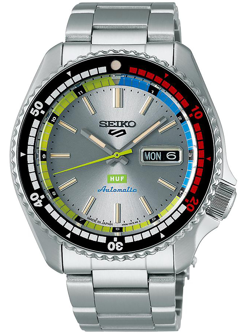 SEIKO 5 Sports Watch HUF Limited Edition SKX Series SBSA279 / SRPL33 - Japanese Made Automatic Men's Watch for Diving, Casual Wear & Collectors