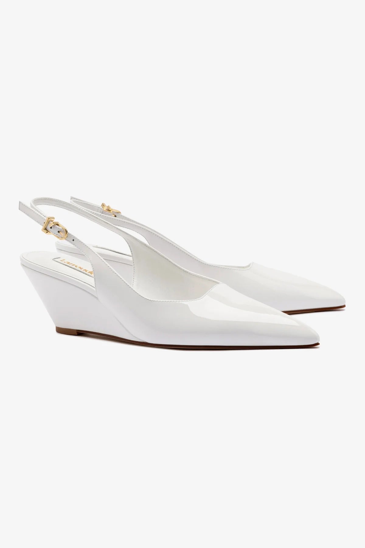 White Patent Leather Loulou Pump - Elegant Women's Dress Shoes for Weddings, Parties & Office Wear