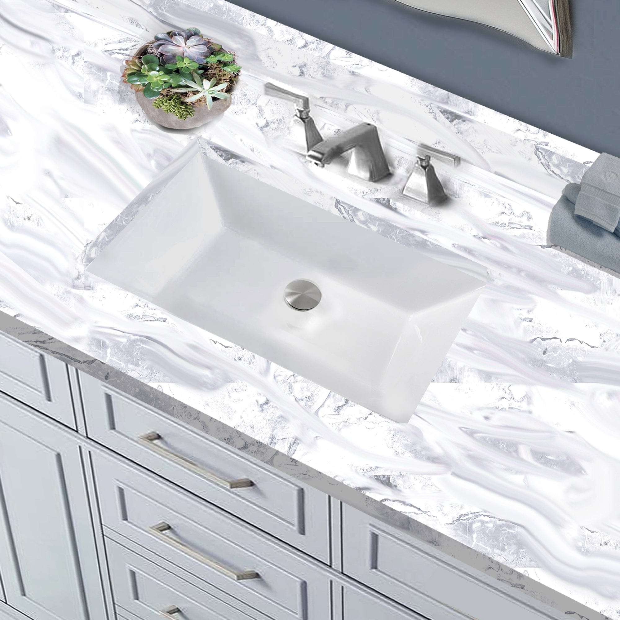 Premium Nantucket 19-Inch Undermount Ceramic Kitchen Sink - 19x11 White - Perfect for Modern Farmhouse & Coastal Style Kitchens