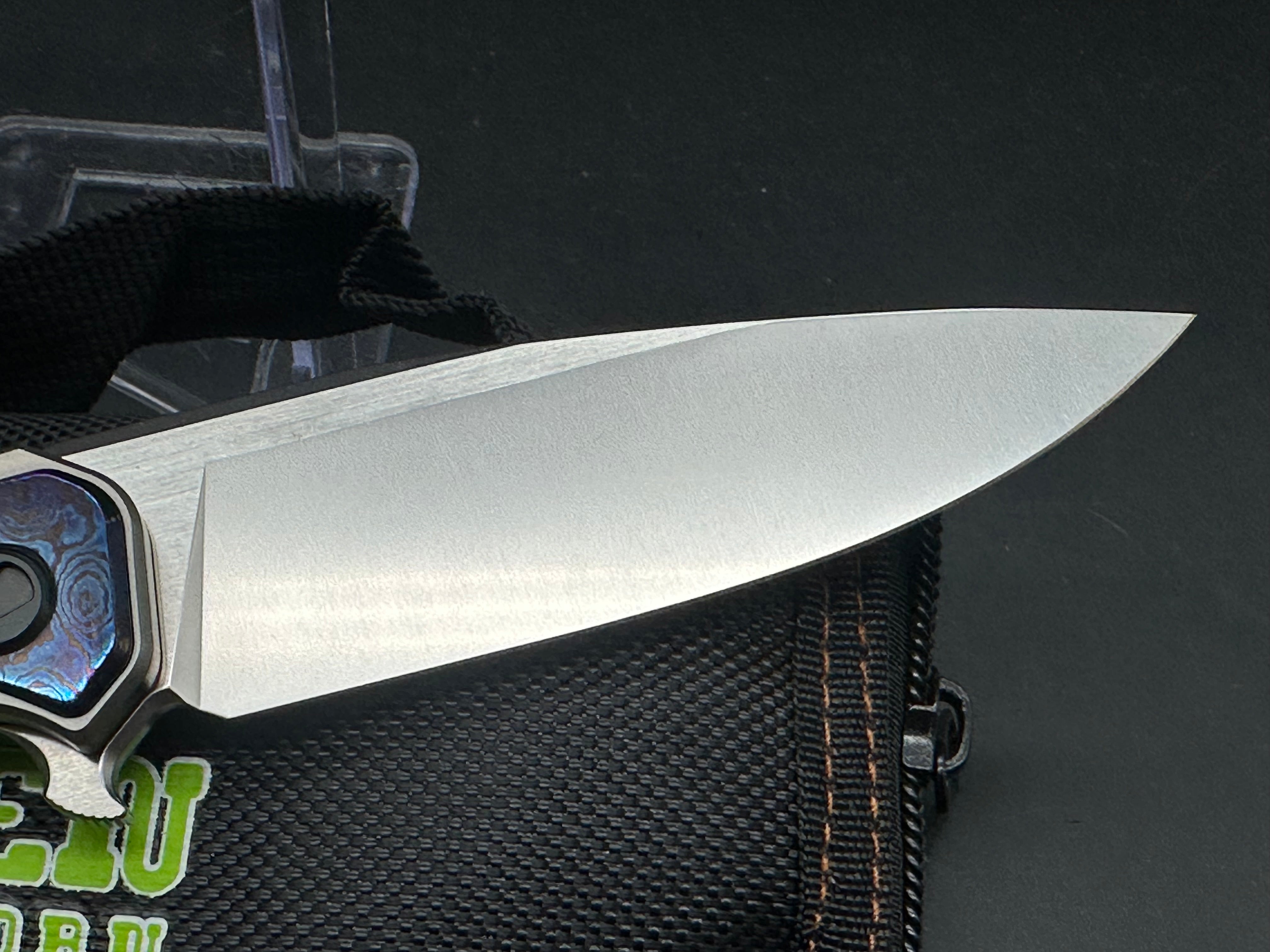 Premium Green Thorn Lochsa Folding Knife - M390 Super Steel Blade & TC4 Titanium Integral Handle for Outdoor, Camping, Hunting, and EDC Use