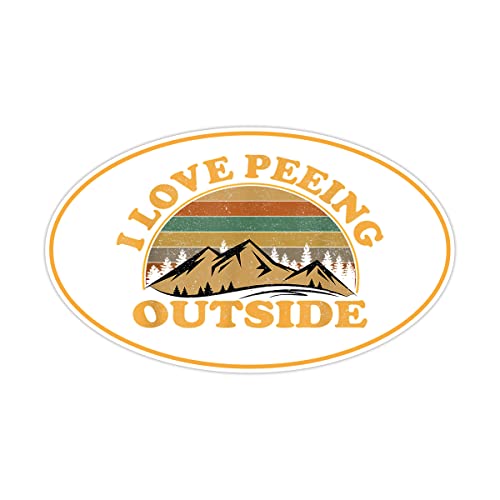 Funny Outdoor Stickers for Adults, Kids & Teens - 'I Love Peeing Outside' Vinyl Decals - Waterproof & Durable for Water Bottles, Phones, Laptops & Car Accessories - Perfect for Camping, Hiking & Outdoor Adventures