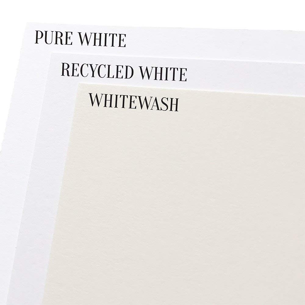 Premium 100% Recycled Whitewash Cardstock Paper - 25 Sheets, 12