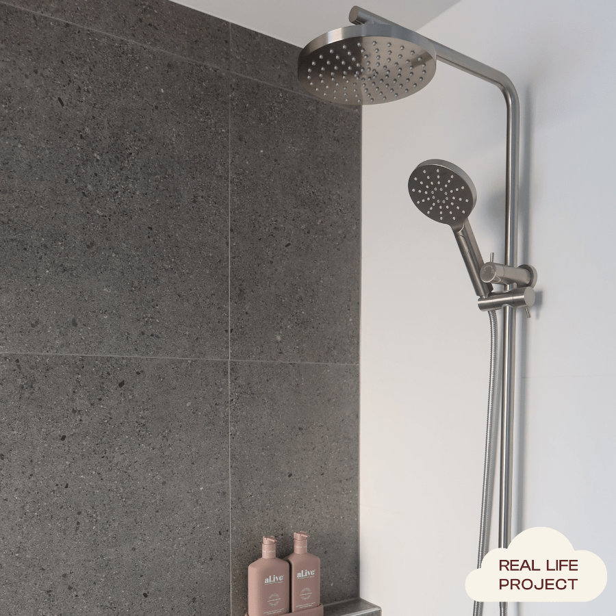 Hamilton Matte Charcoal Concrete Look Tile - Premium Peel and Stick Wall Tiles for Kitchen Backsplash, Bathroom, and Living Room Decor