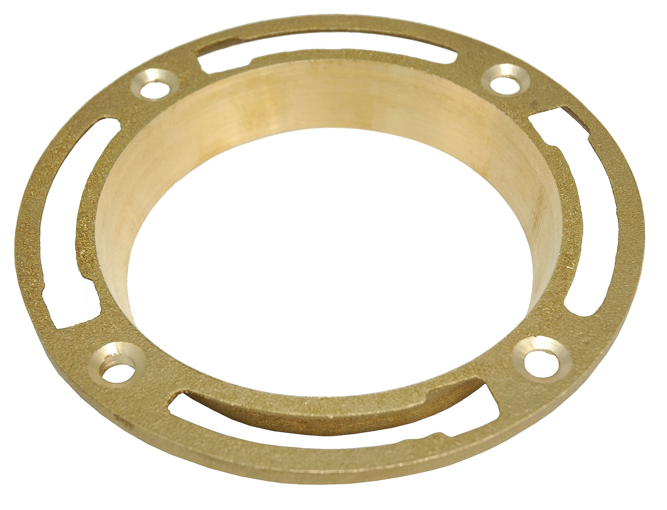 PlumbUSA 50702 4-Inch Brass Spigot Closet Flange - Durable Toilet Drain Pipe Fitting for Bathroom Plumbing & Floor Drain Installation
