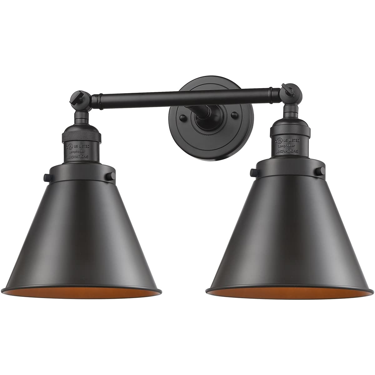 Innovations 208L-OB-M13-OB-LED 2 Light Vertical Bathroom Vanity Light Fixture in Oil Rubbed Bronze - Perfect for Modern Bathroom, Powder Room, and Spa Lighting
