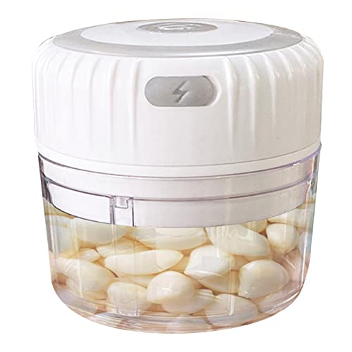 Electric Garlic Chopper Mini - Portable USB Rechargeable Garlic Grinder & Vegetable Chopper for Onion, Ginger, Nuts - Perfect for Kitchen, Camping, Travel & Quick Meal Prep