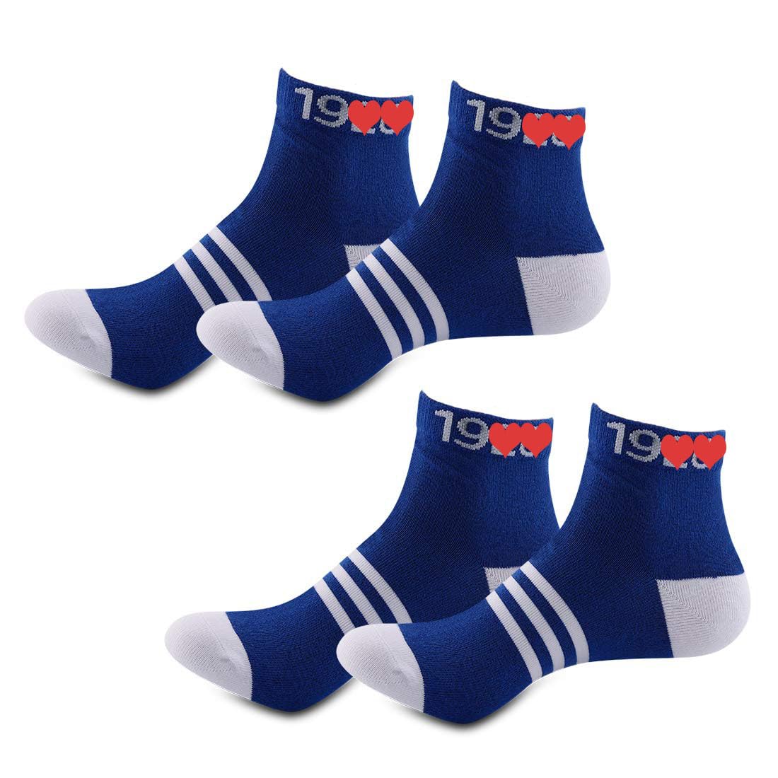 JXGZSO 2 Pairs Sorority Socks - Cute Ankle Socks for Women, Vintage 1920s Style Blue Greek Letter Socks, Perfect Sorority Sister Gift for College, Sisterhood Events & Casual Wear