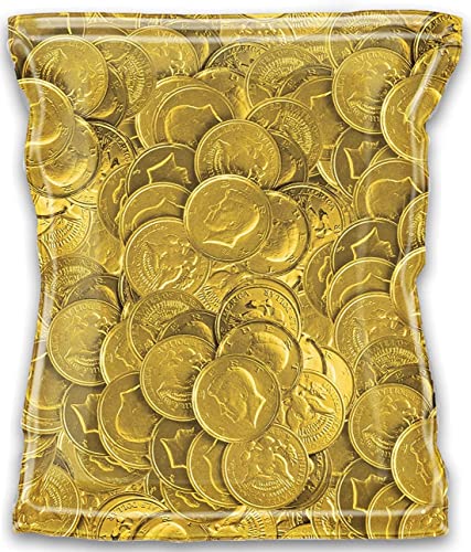 80 Ounce Bulk Half Dollar Chocolate Gold Coins - Milk Chocolate Candy for Parties, Favors, and Treasure Hunts