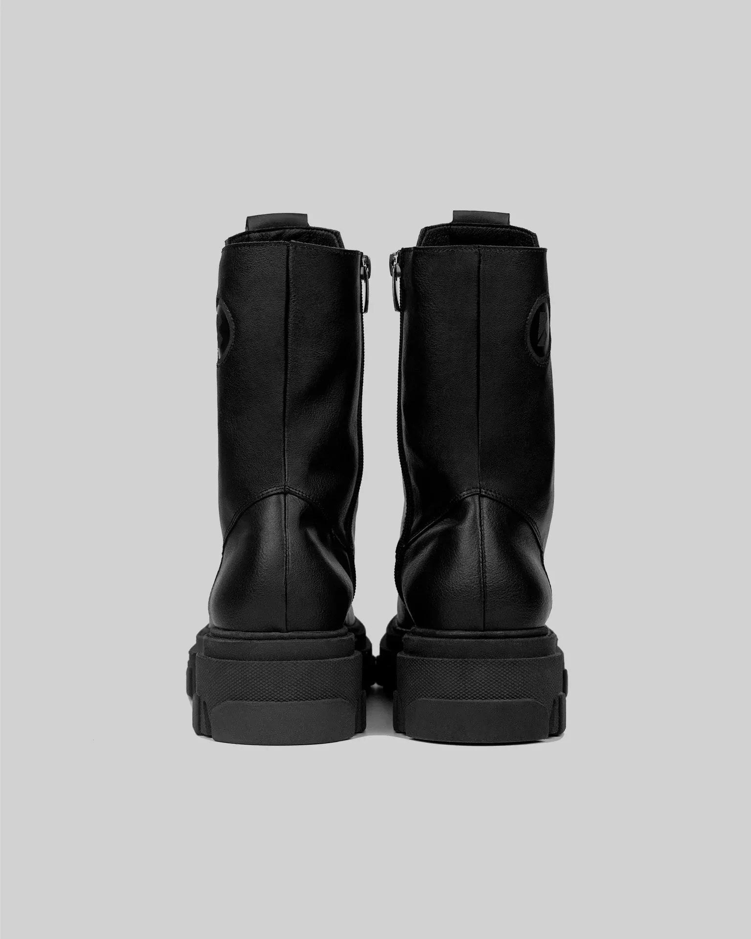 Combat Women's Vegan Leather Worker Boots - Black | Stylish & Durable Ankle Boots for Work, Outdoor & Casual Wear