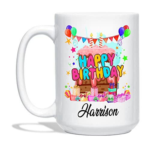 Happy Birthday With Cake & Gift Mug